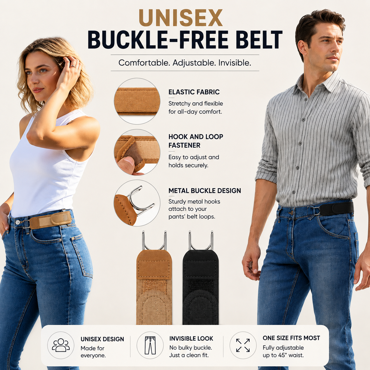 Beltiva™ Premium Buckle-Free Stretch Belt